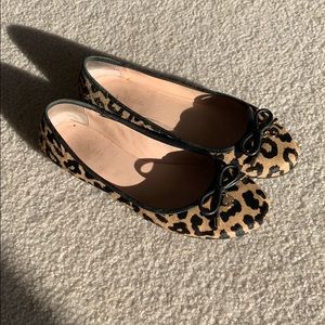 Kate Spade 8 genuine calf hair leopard flats